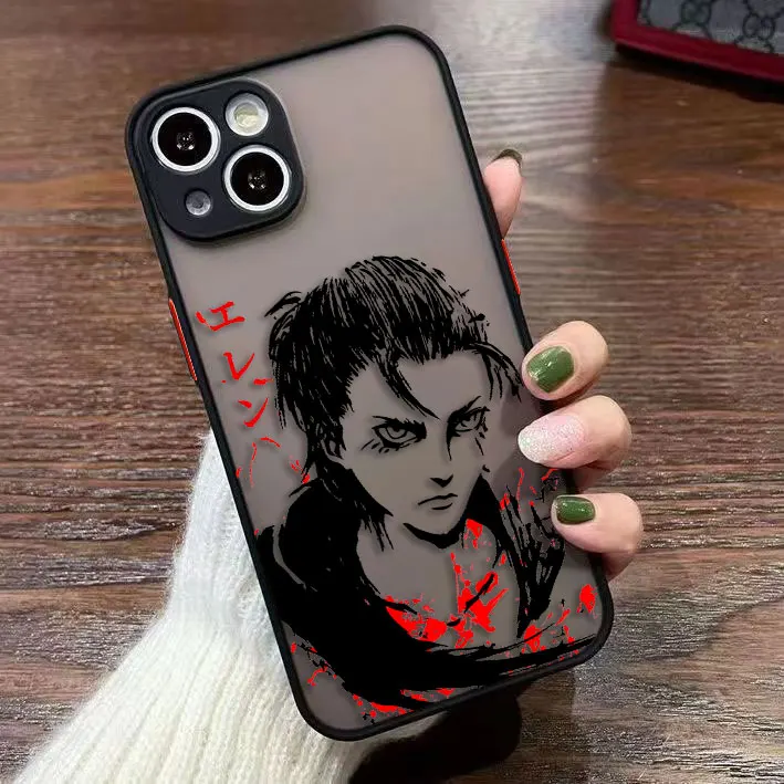 Etui na telefon A-Attack On T-Titan Eren Matte do Redmi NOTE 14 13 12 12S 11 11T 11S 10 10S 9T 9 9S 10X PRO PLUS, etui TPU, obudowa DIY