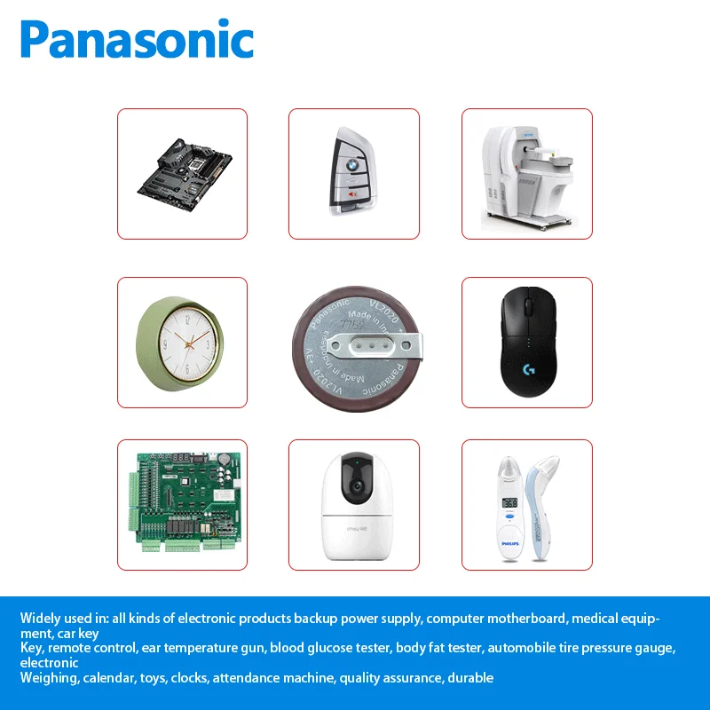 Panasonic Rechargeable Button Lithium Battery ML2020 VL2020 3V Battery For BMW E46 E60 E90 accu FOB F1 Fobs Key 90 Degree