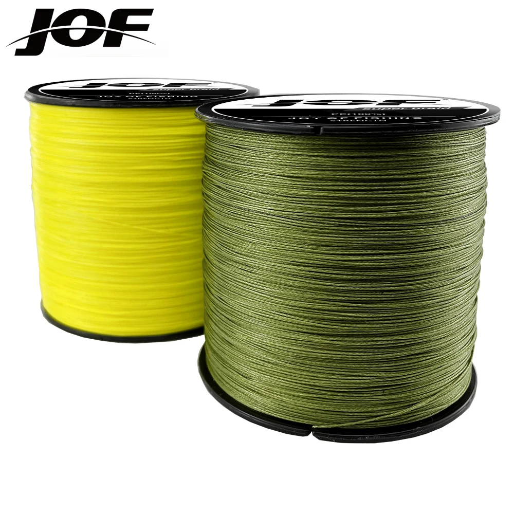 JOF-PE Linha de pesca trançada, multifilamento durável, seda crua, pesca marítima, rio, carpa selvagem, 100m, 100m, 0,11-0,50mm, 10-80 lb