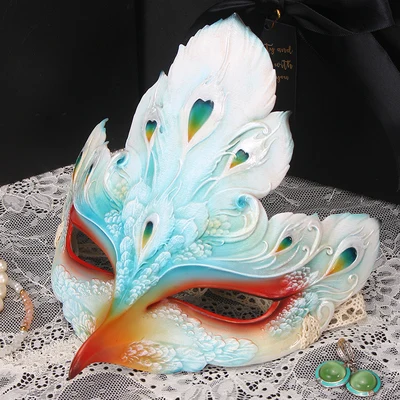 

Soul Mask Half-face Antique Adult Female Phoenix Anchor Singing Prop Blindfold Personality Mysterious Mask Masquerade