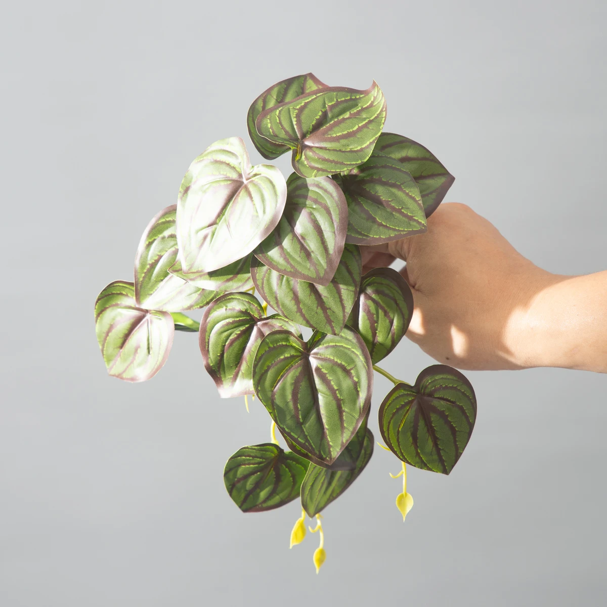 25 cm künstliche Monstera-Pflanzen, tropische Palmenblätter, kleine Pflanzen, Zweig, künstlicher Baumlaub, hängende Blätter für Halloween, Weihnachten – Detail 23
