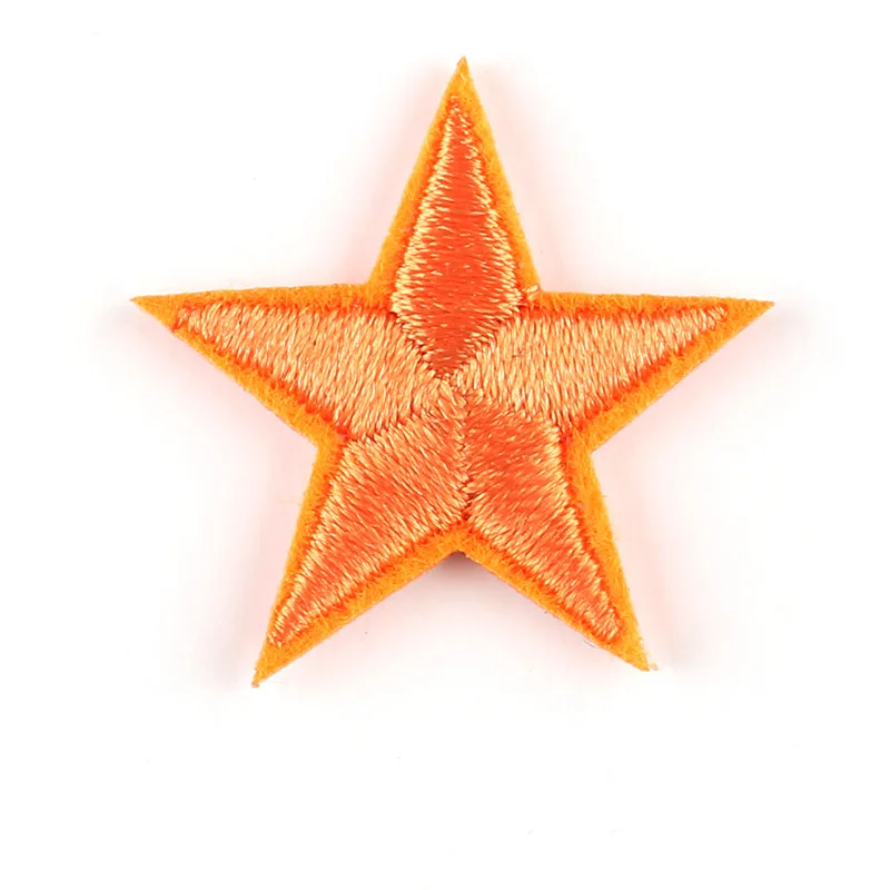 5PCS Multi-colored Star Embroidered Patches Sew Iron on Clothing Gold Silver for Clothes Appliques Craft Sticker Stripes