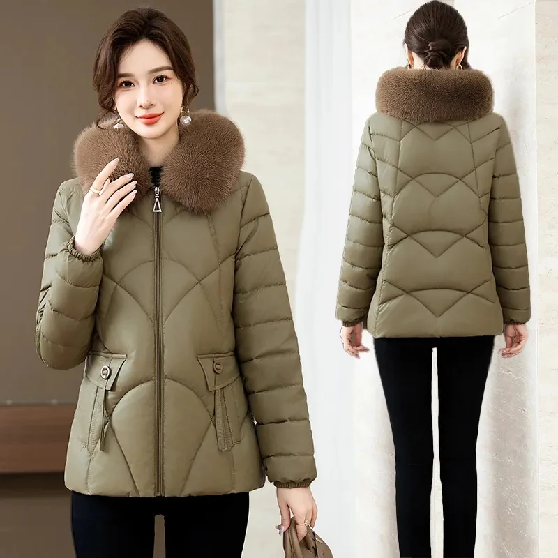 Hiver 2025 nouvelle doudoune femmes Parkas mode haute qualité chaud coton rembourré manteau dames pardessus court survêtements hauts