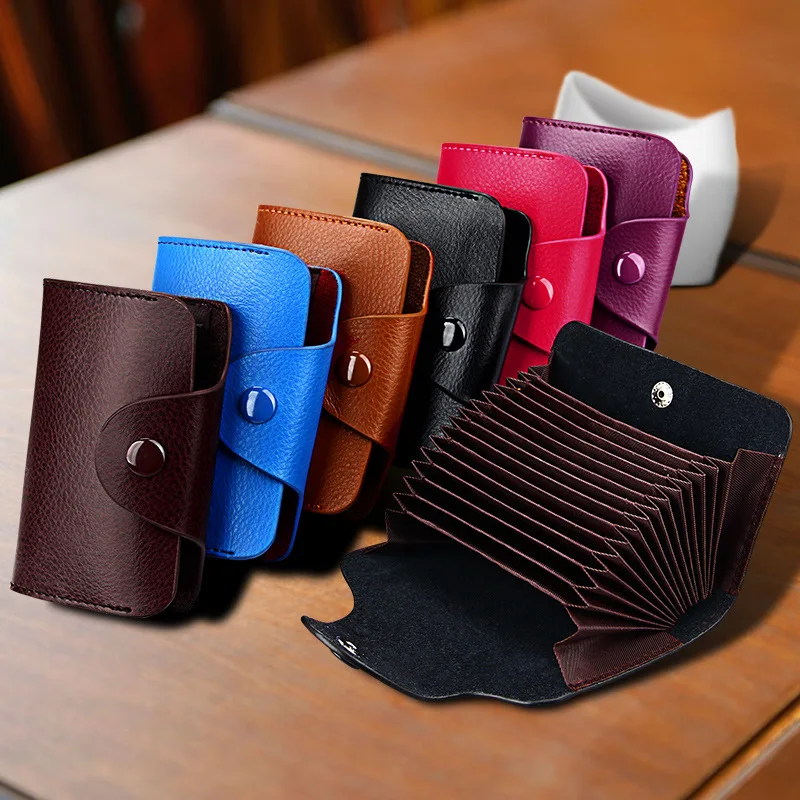 Large Capacity PU Card Holder for Men and Women, New ID Case Wallets