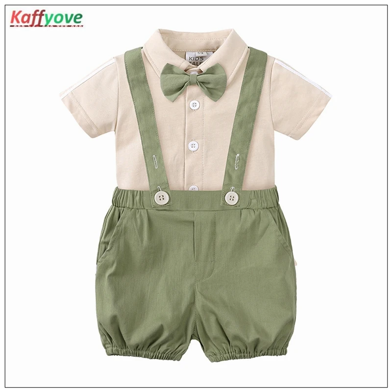 

Baby Boy Summer Clothes Set Soild Formal Handsome Pagenat Classic Xmas Christmas Party Birthday 3-24M Bebes Costume Set Overalls