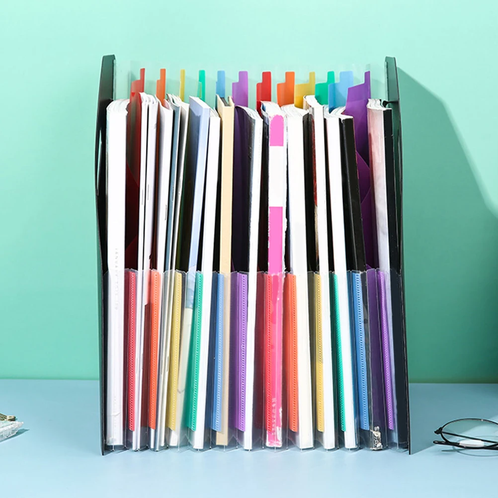 

2 Pcs Folder Compartments Stackable Accordion File Organizer for Desk Trash