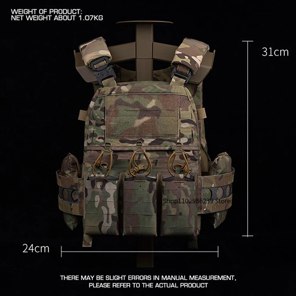 Chaleco táctico FCPC V5 MOLLE con bolsa trasera portaplacas - imagen 3