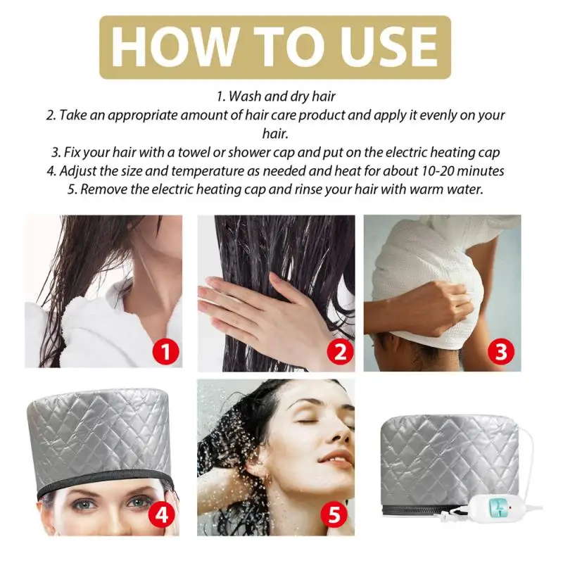 1/2/4PCS Uniform And Firm Heating Convenient Beauty Hat Convenient And Portable Fast Absorption Headgear Hair Loss Treatment