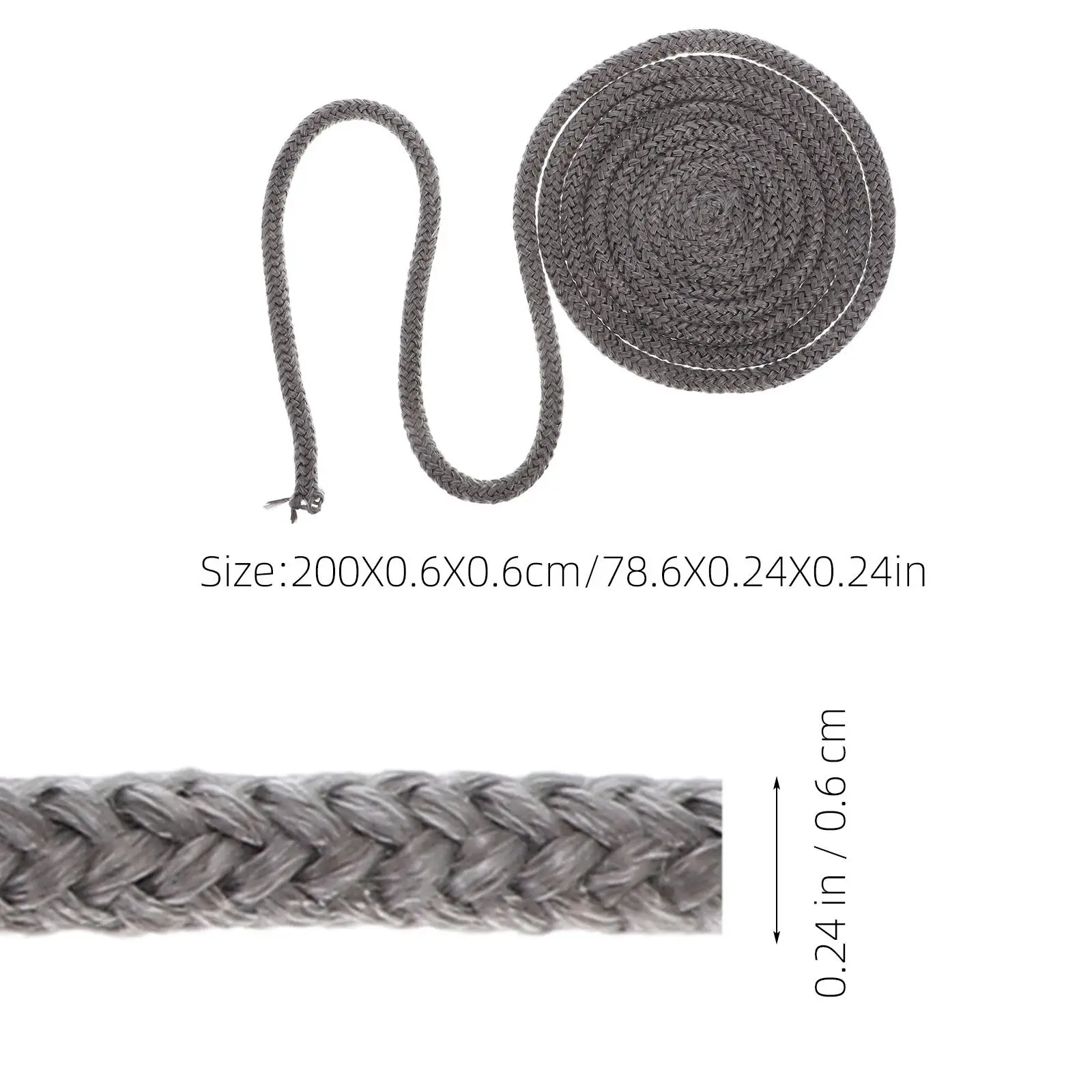 1 Roll Fireplace Seal Rope Fiberglass Heat Resistant Gasket Seal Strip Wood Stove Door Wood Boiler Door Replacement