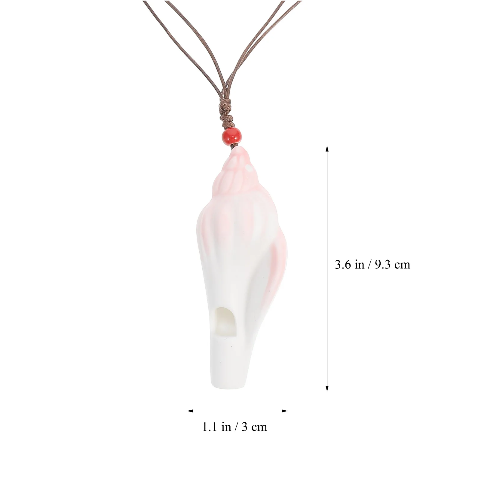 

2Pcs Kids Necklace Ceramic Conch Shaped Whistle Musical Plaything Develop Hands on Ability Gift for Toddlers Whistle Toy