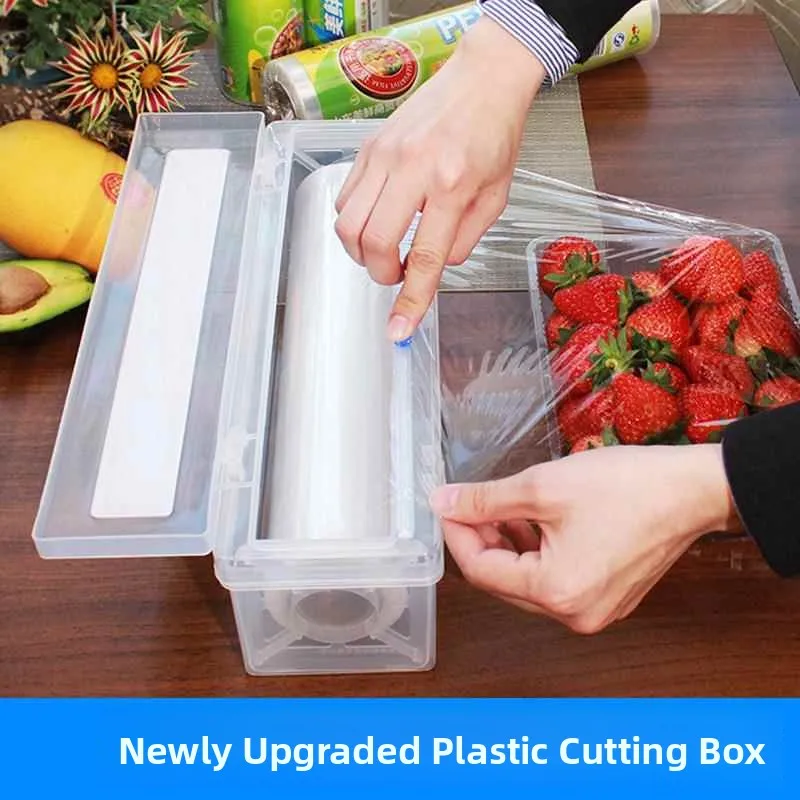 

Пищевая полиэтиленовая пленка для кухни с резаком, в коробке, большой рулон, экономичная упаковка для салонов красоты и домашнего использования