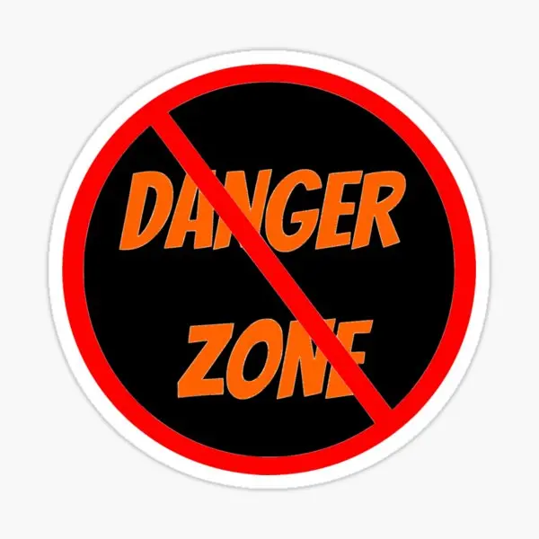 ملصق سيارة من Danger Zone الواقي من الشمس، شارات عصرية لديكور جرافيتي إبداعي #2
