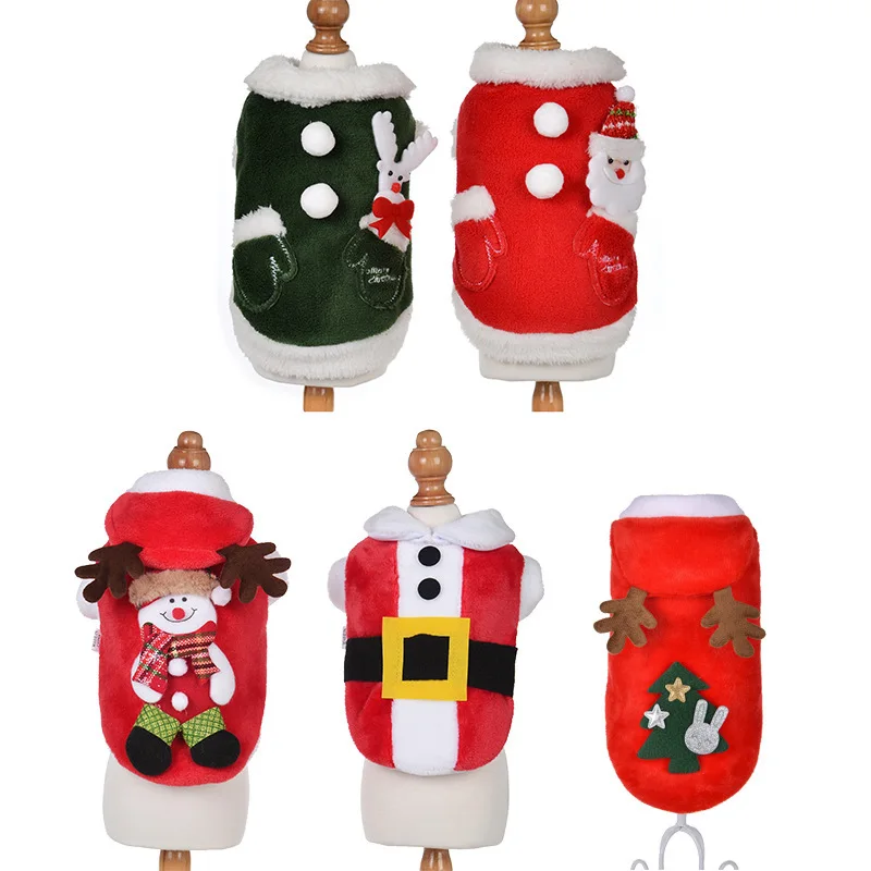 

Pet Christmas Clothes Dogs Autumn Winter New Year Small Medium Dog Cat Holiday Sweaters Items Clothing Hoodie Elk Santa Claus