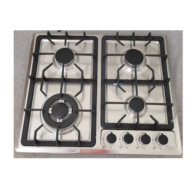 for Popular stainless steel 4 burner built in gas stove for kitchen cooking