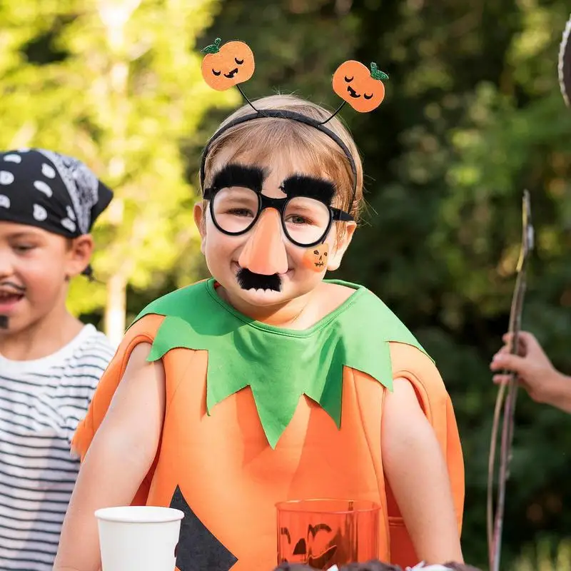 Grandi occhiali da naso con sopracciglia baffi divertenti oggetti di scena per foto divertenti occhiali da vista per feste di Halloween novità scherzo per feste regalo divertente