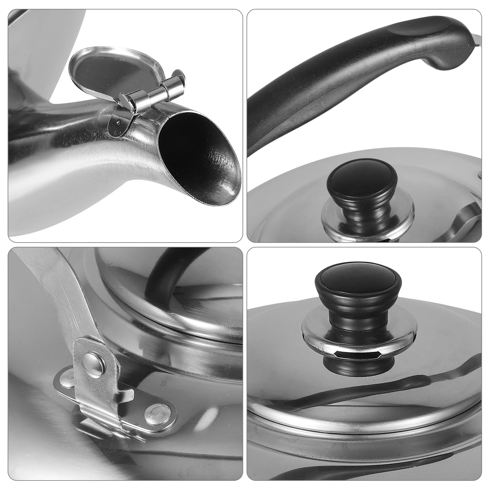 

Large Capacity Stainless Steel Whistling Kettle Gas Stove Water Boiler Household Teapot Safe Handle Induction Compatible