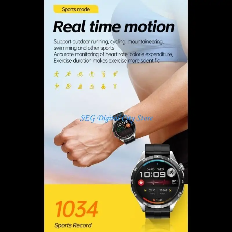 U75B Step Trackers Watch Smartwatch Heart Rate Monitoring Smartband for Men Women