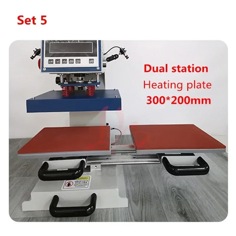 

T Shirt Hot Stamping Machine Pneumatic Heat Transfer Machine/Label Press Printer 150x150/200x200/300x200mm Single/Double Station