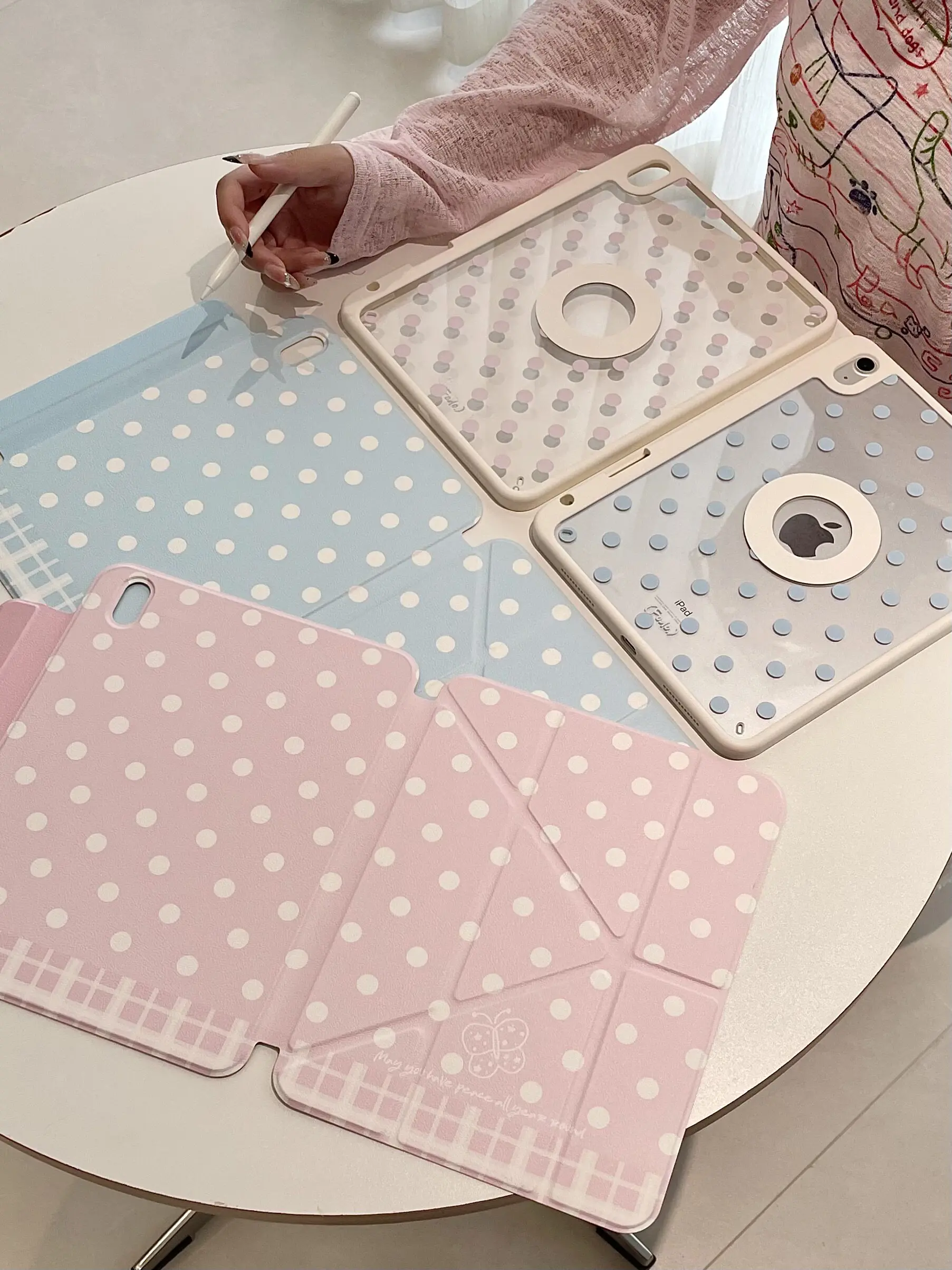 

Korean Wave Point For Magnetic Attraction iPad Pro 13 11th M5 M4 12.9 A16 10 8 7 9th 10th For Ipad Air 11 M2 M3 Mini Tablet Case