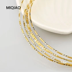 MIQIAO Torques 925 Sterling Silver Necklace Chain Color Separation Necklaces Woman Trend 2024 Jewelry Female Choker High Quality