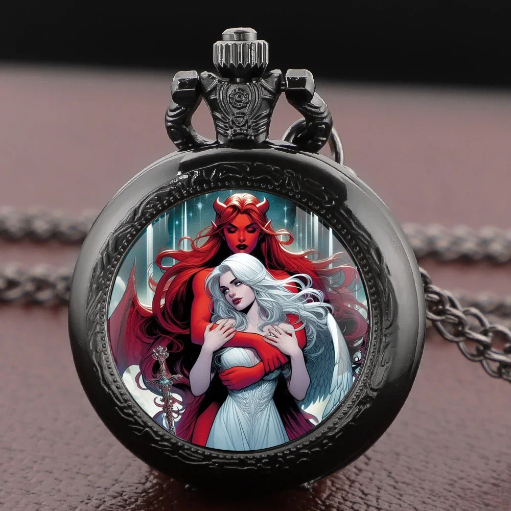 آلهة تصميم خمر ساعة جيب كوارتز خمر المرأة قلادة الإكسسوارات ساعة رجالي هدايا الأطفال Relojes De Bolsillo #3