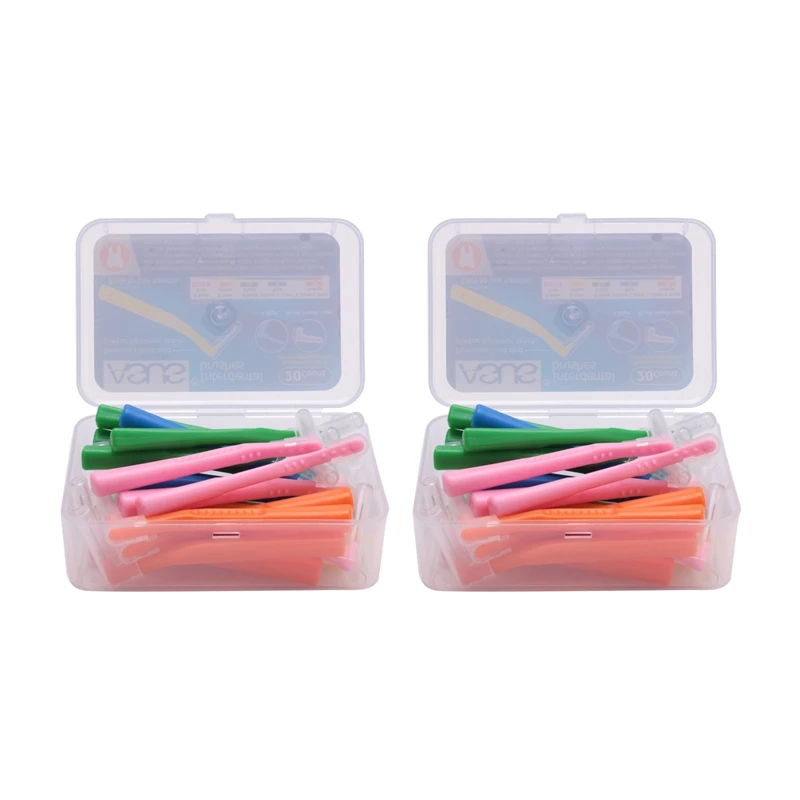 

ASUS 2X L Shape Push-Pull Interdental Brush 20Pcs/Box Oral Care Teeth Whitening Tooth Pick Toothpick Toothbrush Mixing