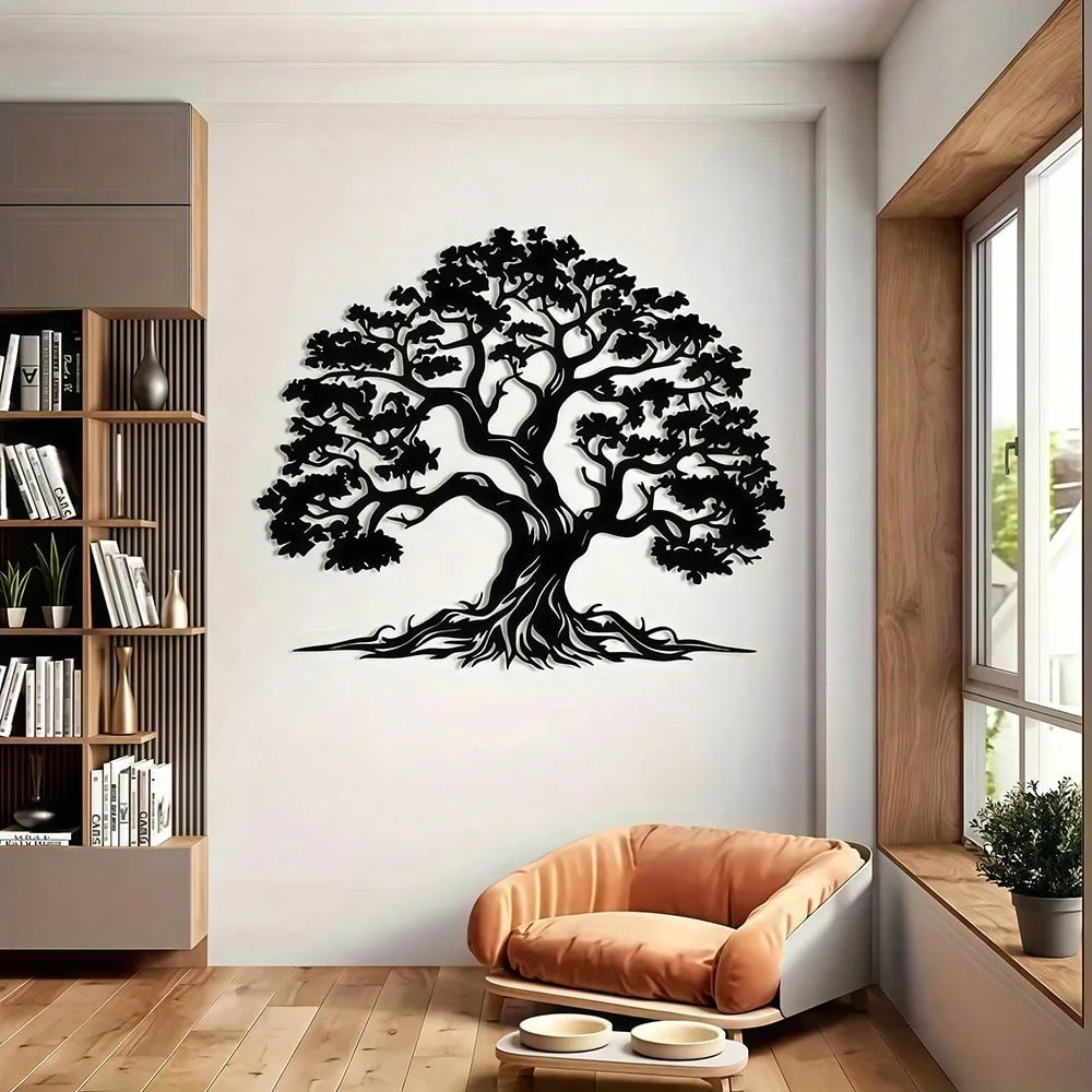 CIFBUY Tree Of Life Metal Wall Art Iron Decor Farmhouse Plaque Gift Easy to Hang