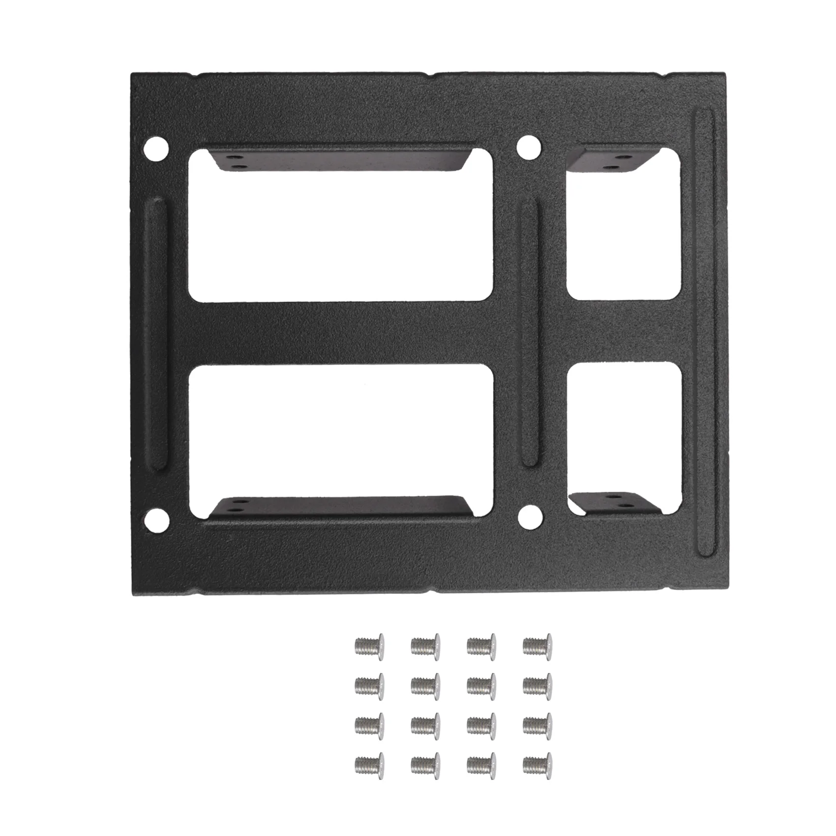 AY14 -Double Layer SSD Metal Frame 2.5 To 3.5 Internal Mounting Computer SSD Hard Drive Dual Desktop Converter Adapter Bracket