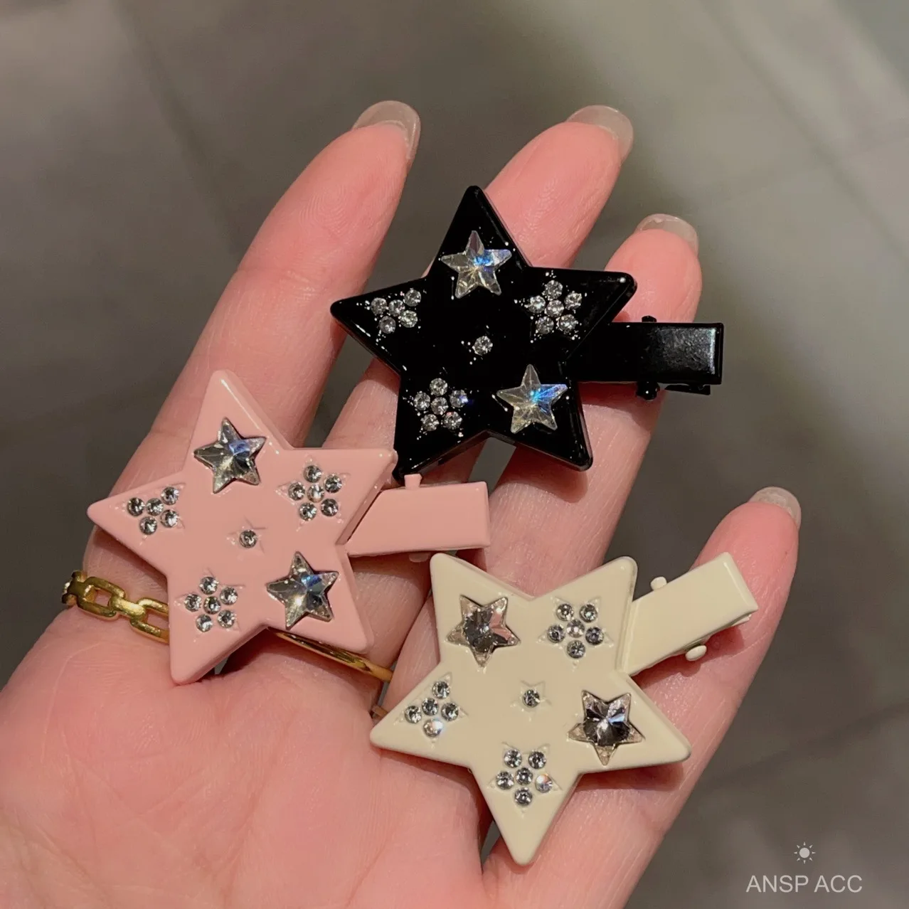 South Korean Children's Sequin Star Hairpins Broken Hair Clips Pins Bangs Fixing Tool Little Girl Lucky Star Hair Accessories