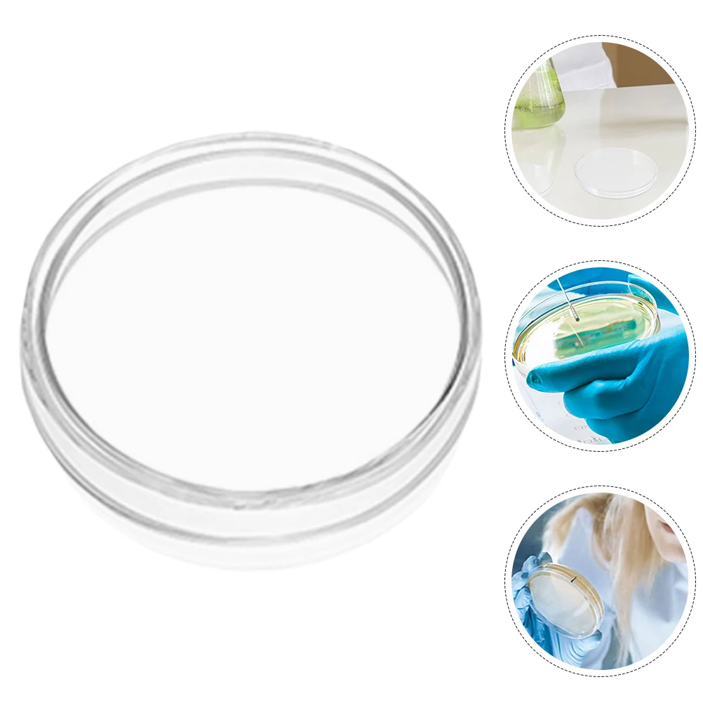 20pcs 60mm Culture Petri Dish Plates Clear Disposable Laboratory Tools Chemistry Experiment Accessories Empty Plastic