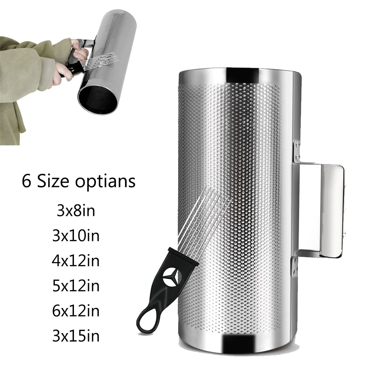 Miwayer Musical Stainless Steel Guiro Instrument Set - Durable Metal Shaker & Scraper, 6 Size Options, Fun for Kids & Bands
