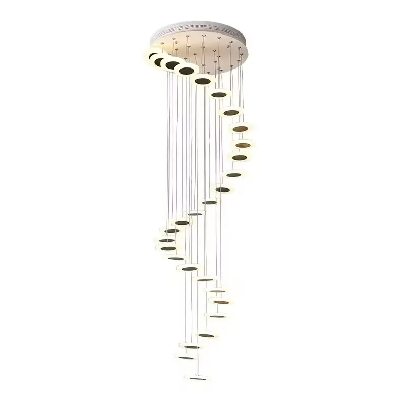 

Luxurious high-end hotel lobby lighting decoration, Acrylic LED chandeliers,lustre Hardware ceiling large luminaire
