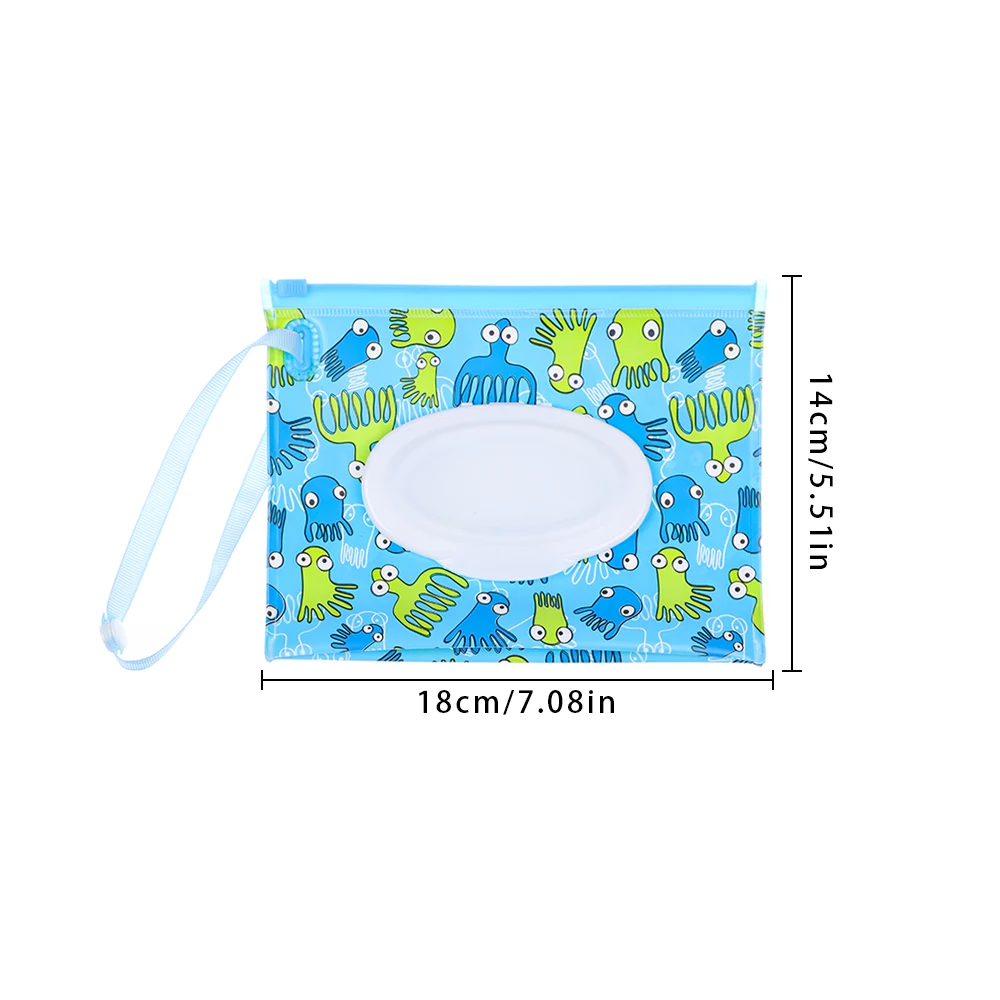 1PC sacchetto di salviettine umidificate con cinturino a scatto EVA Baby Wet Wipes Box contenitore di salviette riutilizzabili portatili custodia