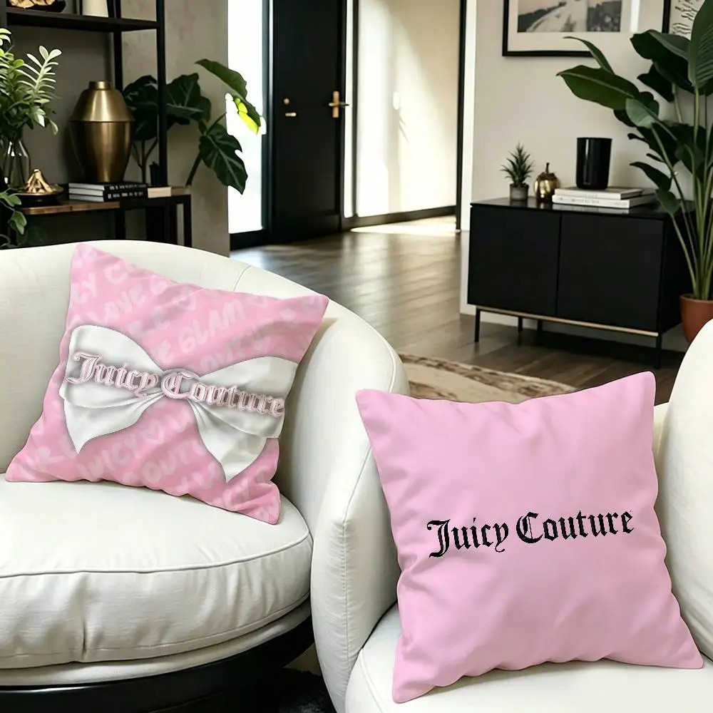 J-Juicy-Couture Y2K-Glam Pillow Gift Home Office Decoration Bedroom Sofa Car Cushion Cover case 45x45