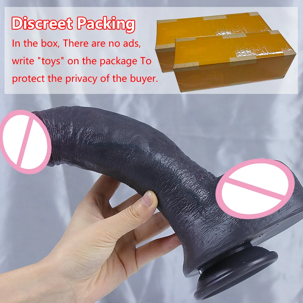 Skin-feeling Dildo Realistic and Soft Sex Toy Silicone Penis with Suction Cup Suitable for Anal Plug G-point Vaginal Stimulator