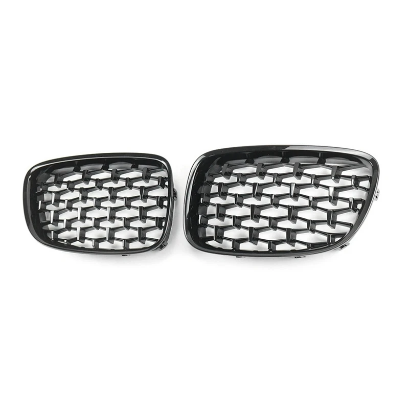ABHU para BMW 5 Series GT F07 Hatchback 2010-2017 rejilla delantera estilo meteorito de diamante negro para coche