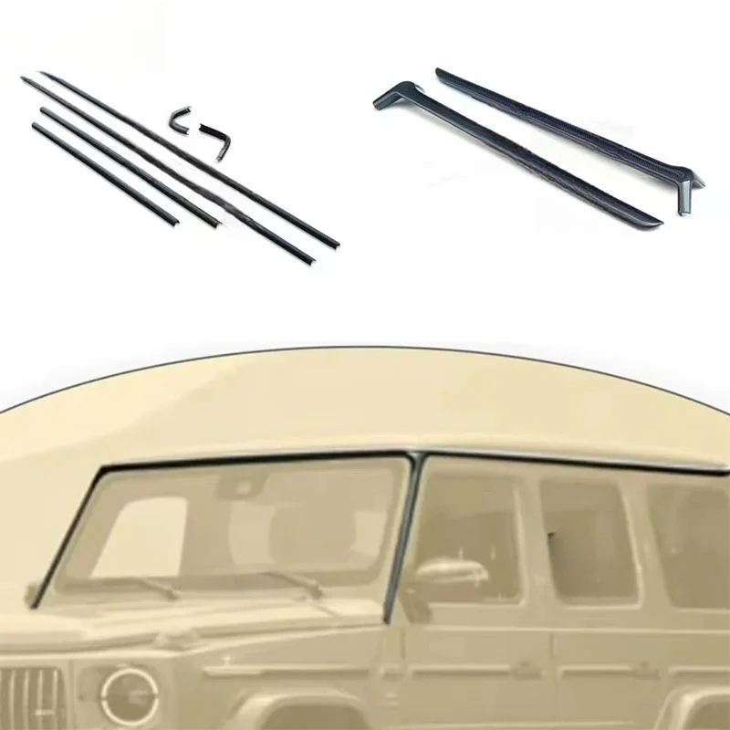 High Quality Carbon Fiber Roof Strip Trim A‑pillar C‑pillar Exterior Accessories Fit for W464 W463A W465 2019‑2026