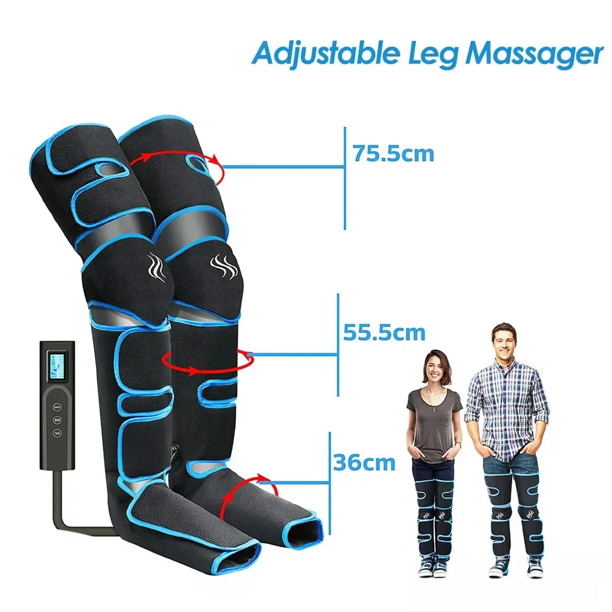 360° Foot Air Pressure Leg Massager Promotes Blood Circulation Muscle Relaxation Lymphatic Drainage Relieve Foot Leg Health Care