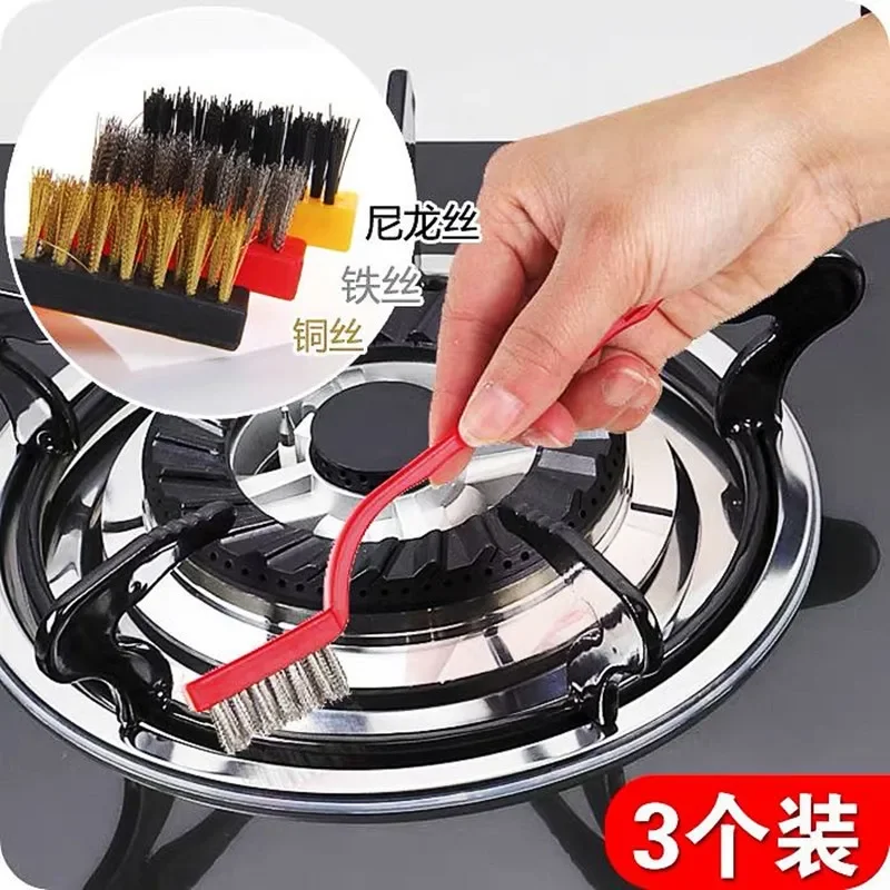 3pcs Mini Copper Wire Brush Clean Polishing Detail Metal Brushes Range Hood Cleaning Brushes Cleaning Tools Brush for Cleaning