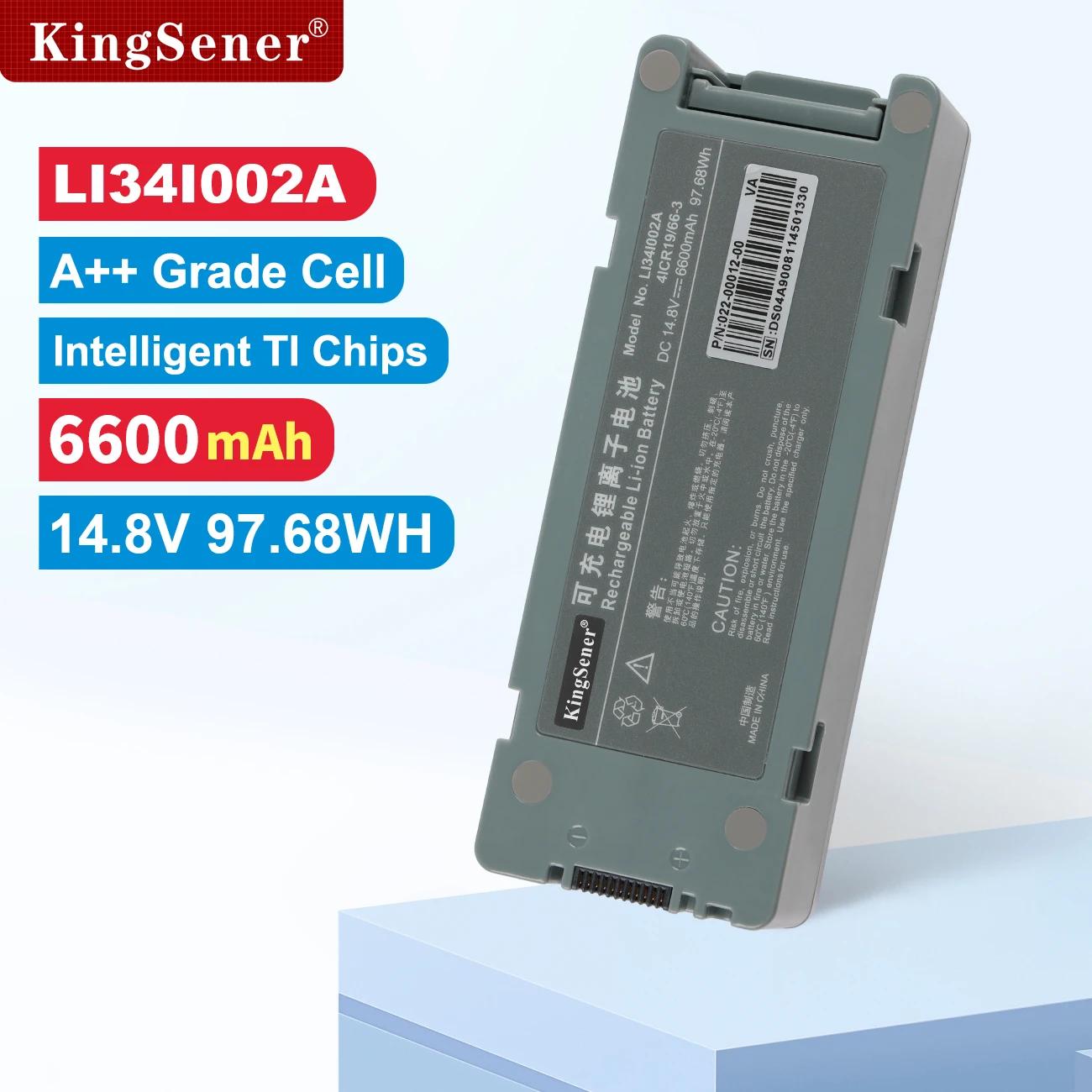 

KingSener LI34I002A Battery For Mindray DC40 DP50 DCN3 UMT500 Z5 Z6 D6 D5 DC-40 DP-50 Z-5 Z-6 D-6 D-5 Defibrillator 6600mAh