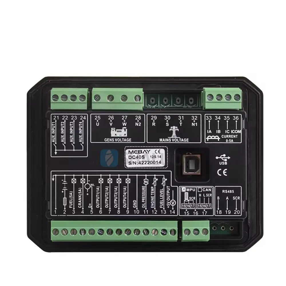 Replace HGM4010 DSE4610 DC40S Mebay Diesel Gas Generator Engine Controller Module Panel DC42S, Replaces HGM4020 DSE4620