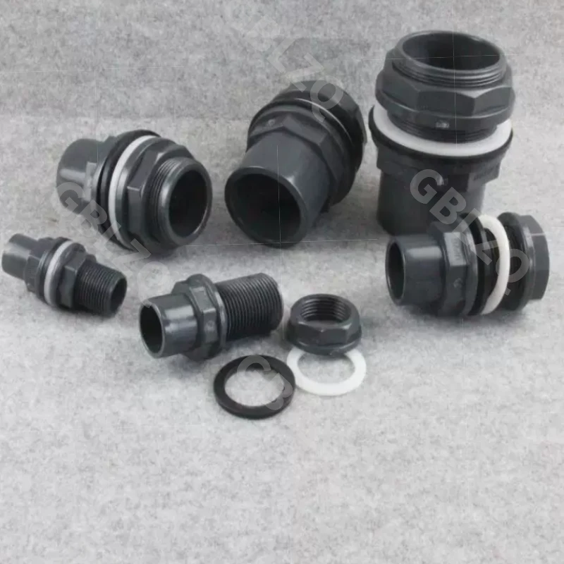 20-63mm UPVC Water Tank Inlet Outlet Joint Overflow Pipe Fittings Aquarium Connector
