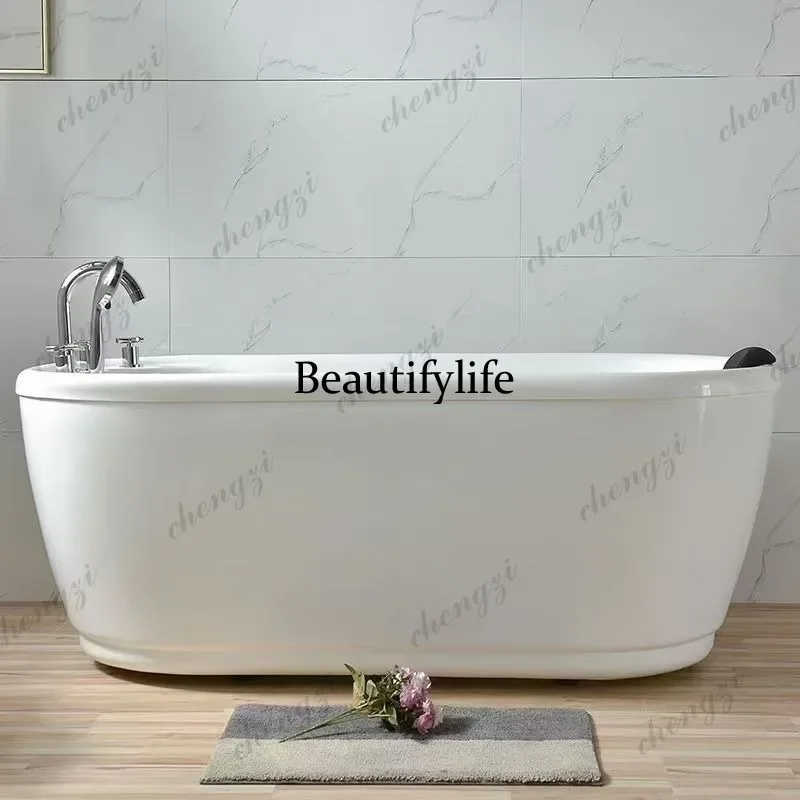 B178 Household acrylic freestanding seamless hotel concubine bathtub adult thermal insulation bathtub