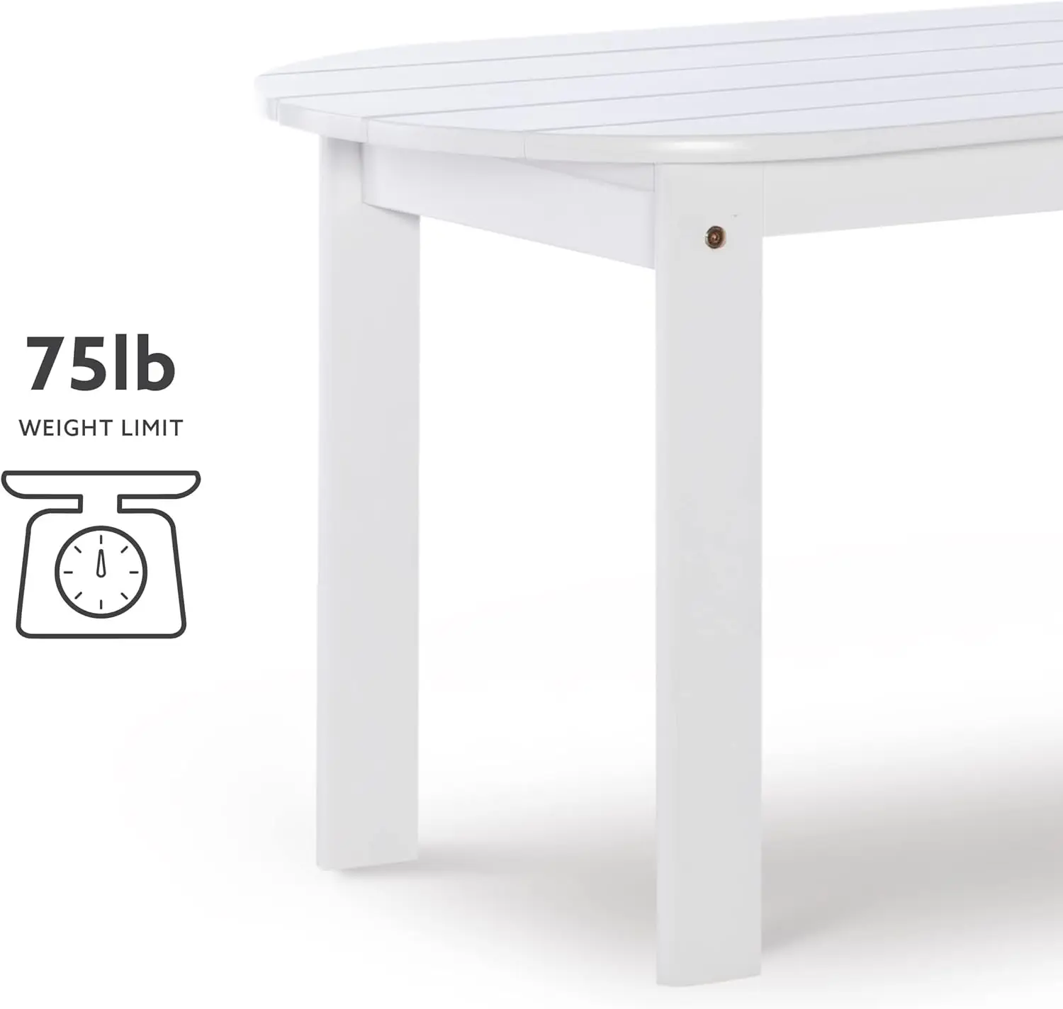 Jayde Adirondack Coffee Table, White 18.11D X 35.24W X 18.11H In