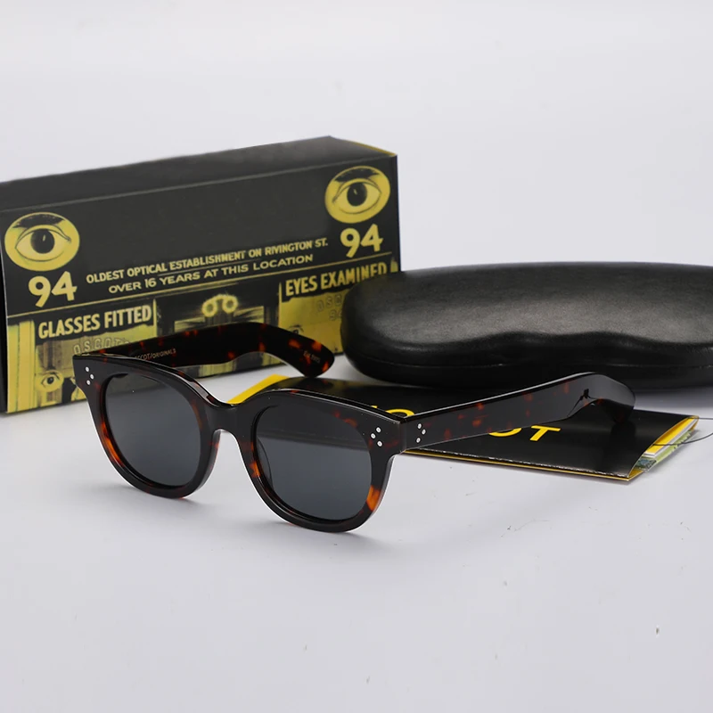 Johnny Depp Polarized Sunglasses Man Lemtosh Sun Glasses Woman Luxury Brand Vintage Round Acetate Frame Driver\'s Shade