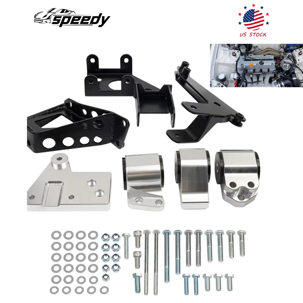

Engine Swap Motor Mount Bracket Replacement for 1992-1995 Honda Civic K20 K24 K-Series EM-1006