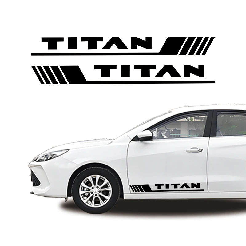 

60x6cm Vinyl Car Door Decorative Stickers Side Apron Badge for VW TITAN Logo Rline GTI POLO Passat Golf Santana Jetta Sharan