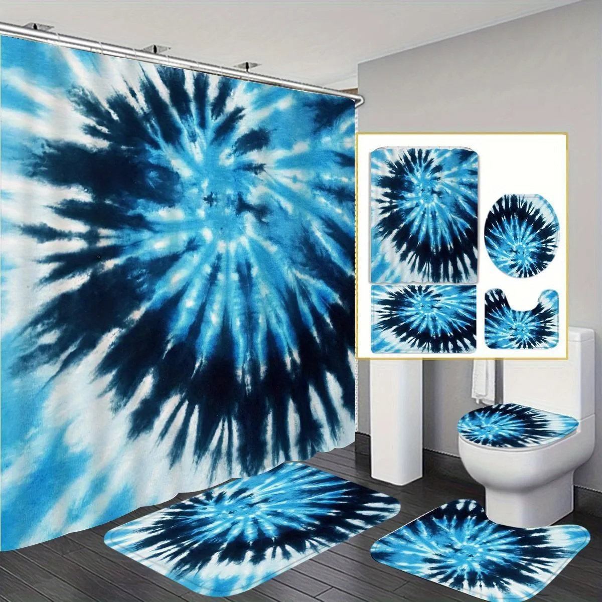 

Занавеска для душа с яркими принтами, моющаяся, подходит для многостильного душа в ванной комнате, украшения для домашнего декора с 12 крючками, коврик для ванной