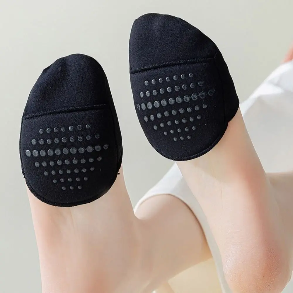 Sock Slippers Silicon Forefoot Socks Elastic Invisible Toe Socks Soft Half Feet Socks Men