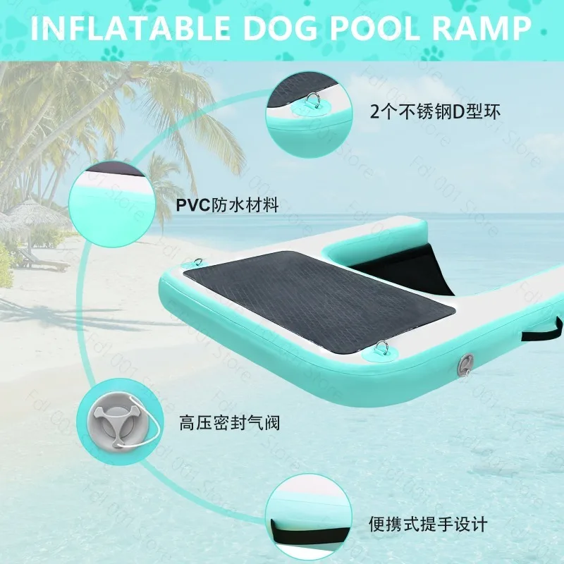 Dog Climbing Ladder Water Entertainment Skateboarding Yacht Inflatable Combination Surfing Board Pet Water Auxiliary Board
